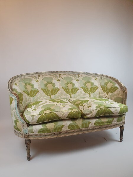 Louis XVI style basket sofa