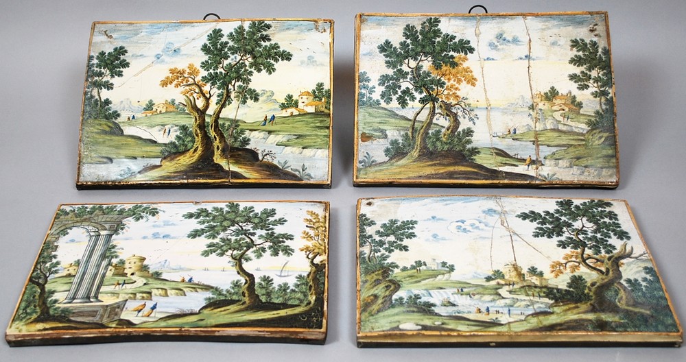 17th century earthenware plates 