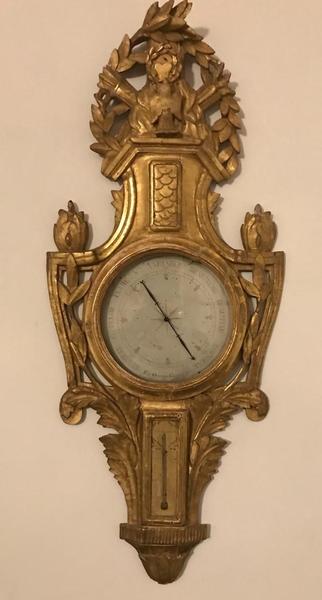 18th C. Louis XVI Barometer In GiltWood