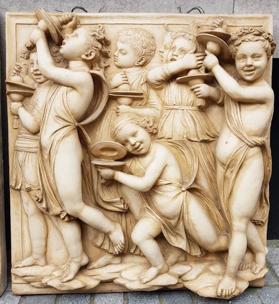 After Luca della Robbia (1399 - 1482), low reliefs in plaster