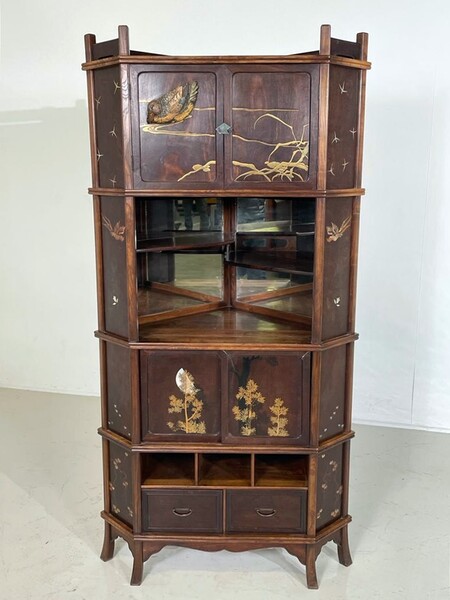 Corner furniture in the style of Viardot. Mahogany wood,