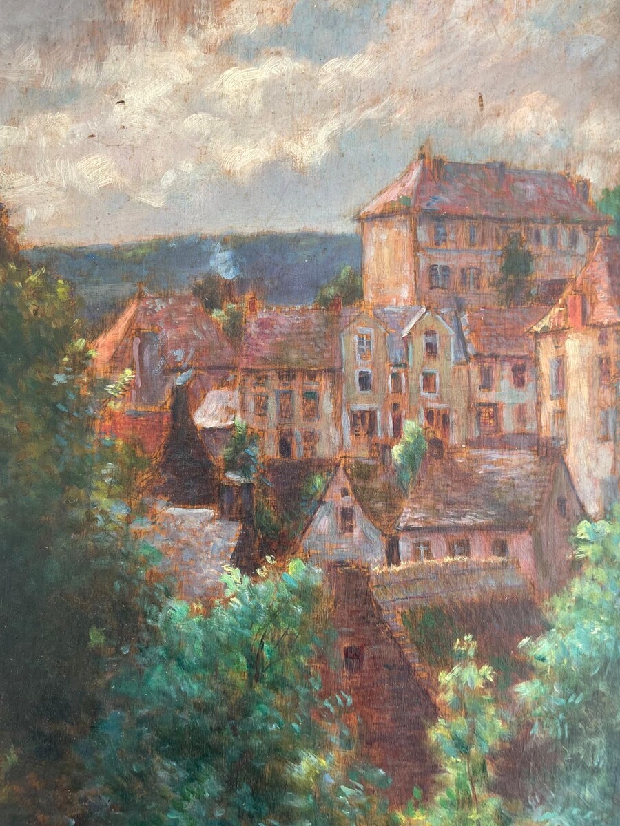 Delphin Enjolras (1867–1945), oil on panel, signed, ca. 1895, dimensions: 35.5 x 26.5 cm, framed