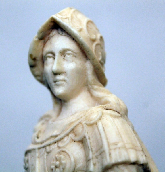 Early 18th C. german carved ivory Minerva