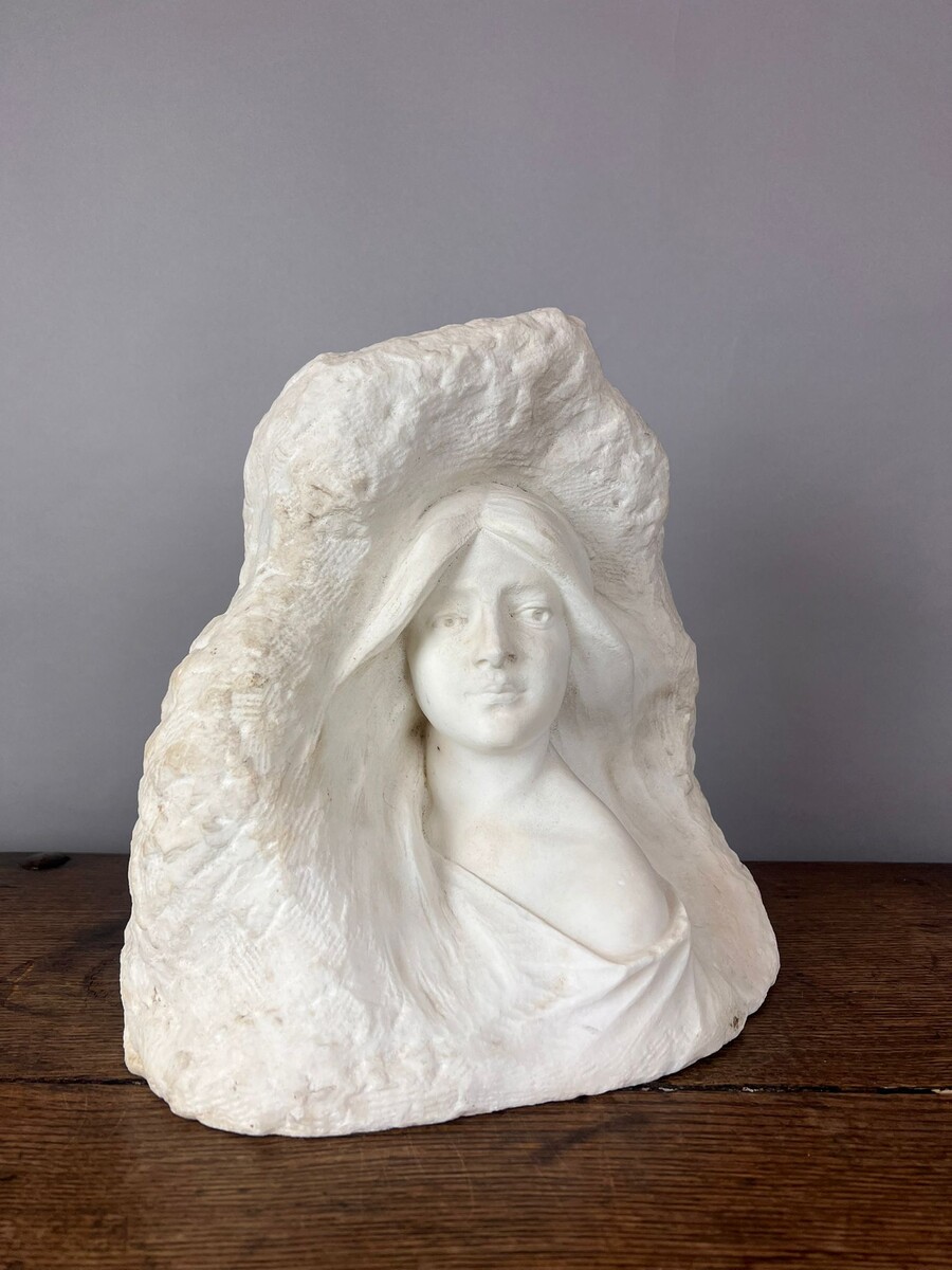 Fortunado Gori (1886 - 1925) Carrara marble sculpture