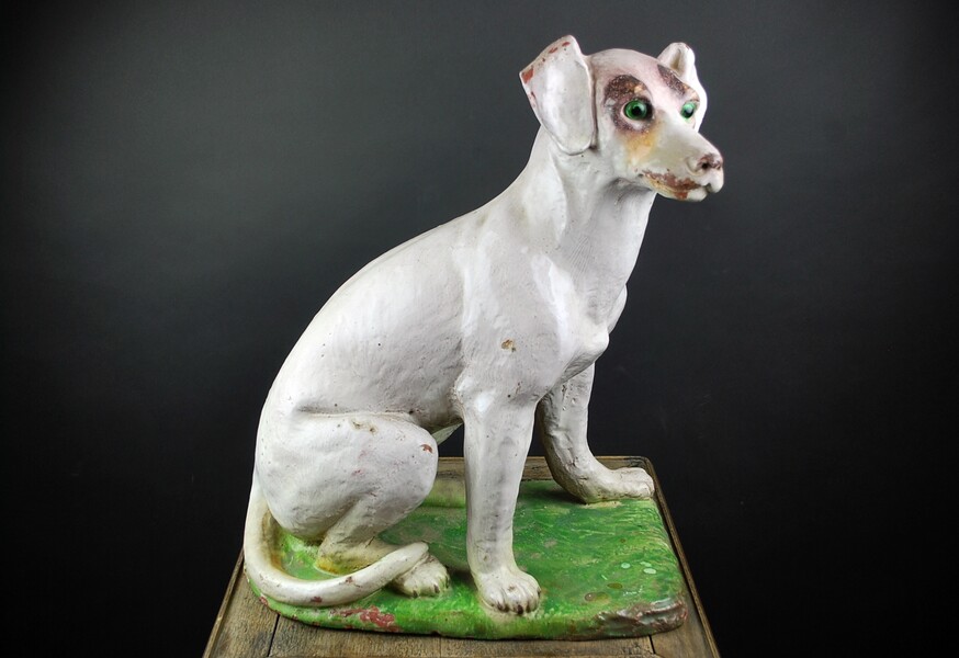 Glazed terracotta dog, 18th
