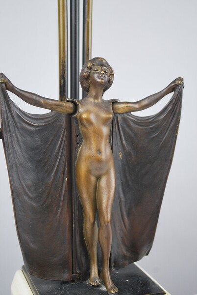 KAUBA C. Erotic lamp in bronze