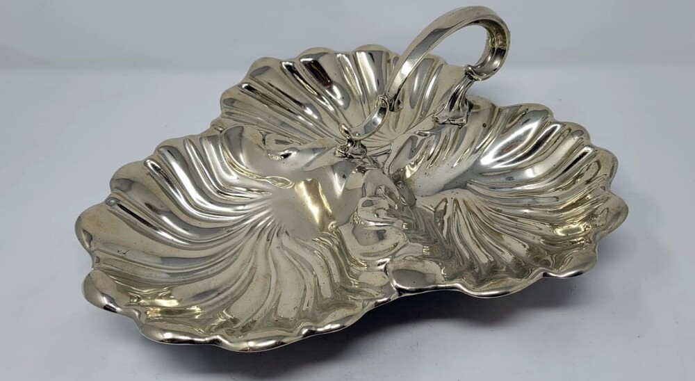 Louis XV style silver metal aperitif dish - English work