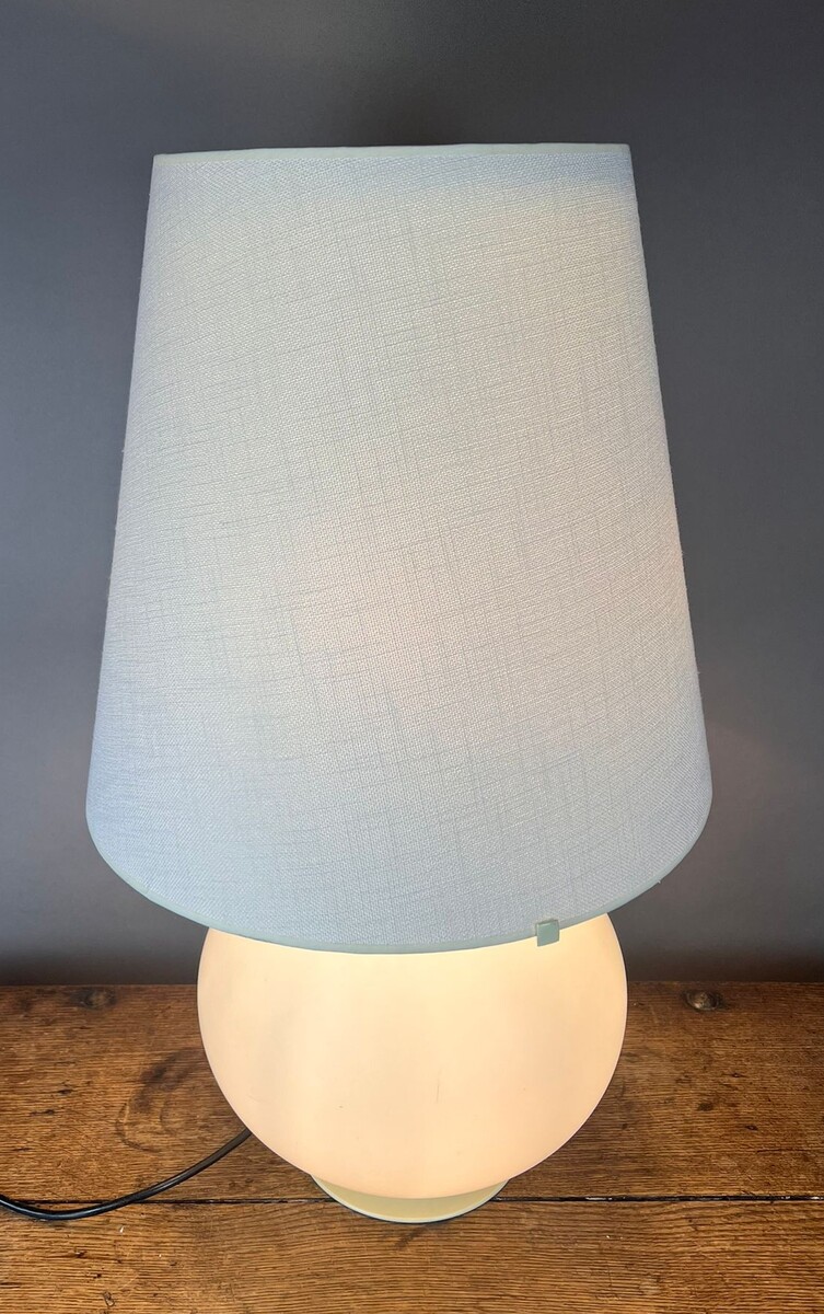 Max Imgrand for Fontana Arte, large white opaline lamp