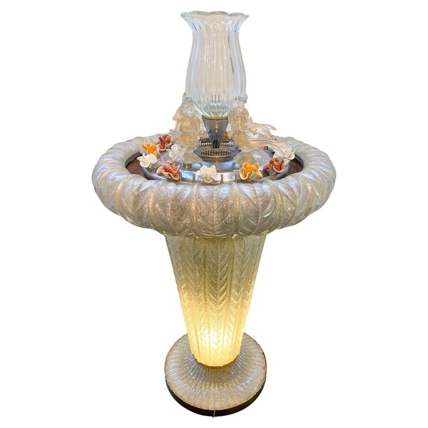 Mid-Century Modern Murano Glass Fountain with a Central Vase encircled by 4 Mermaids, 1950s