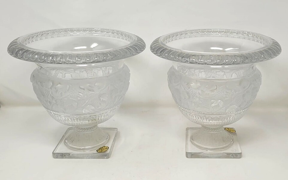 Pair of Paris crystal vases