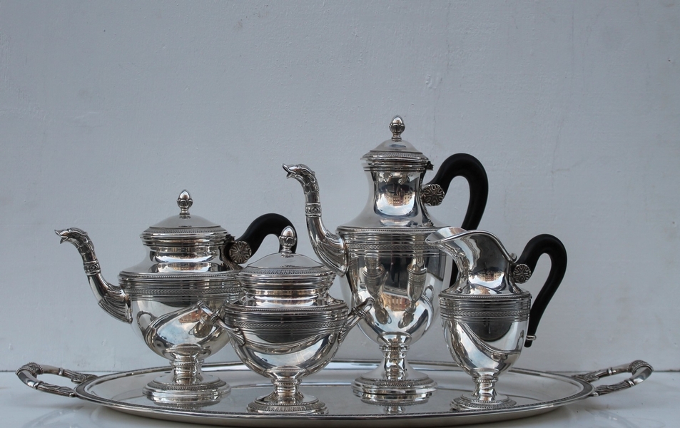 Silver tea service - 5 items
