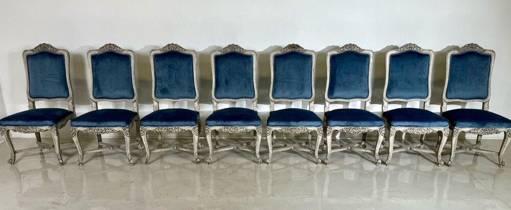 suite of 8 Louis XV style chairs  