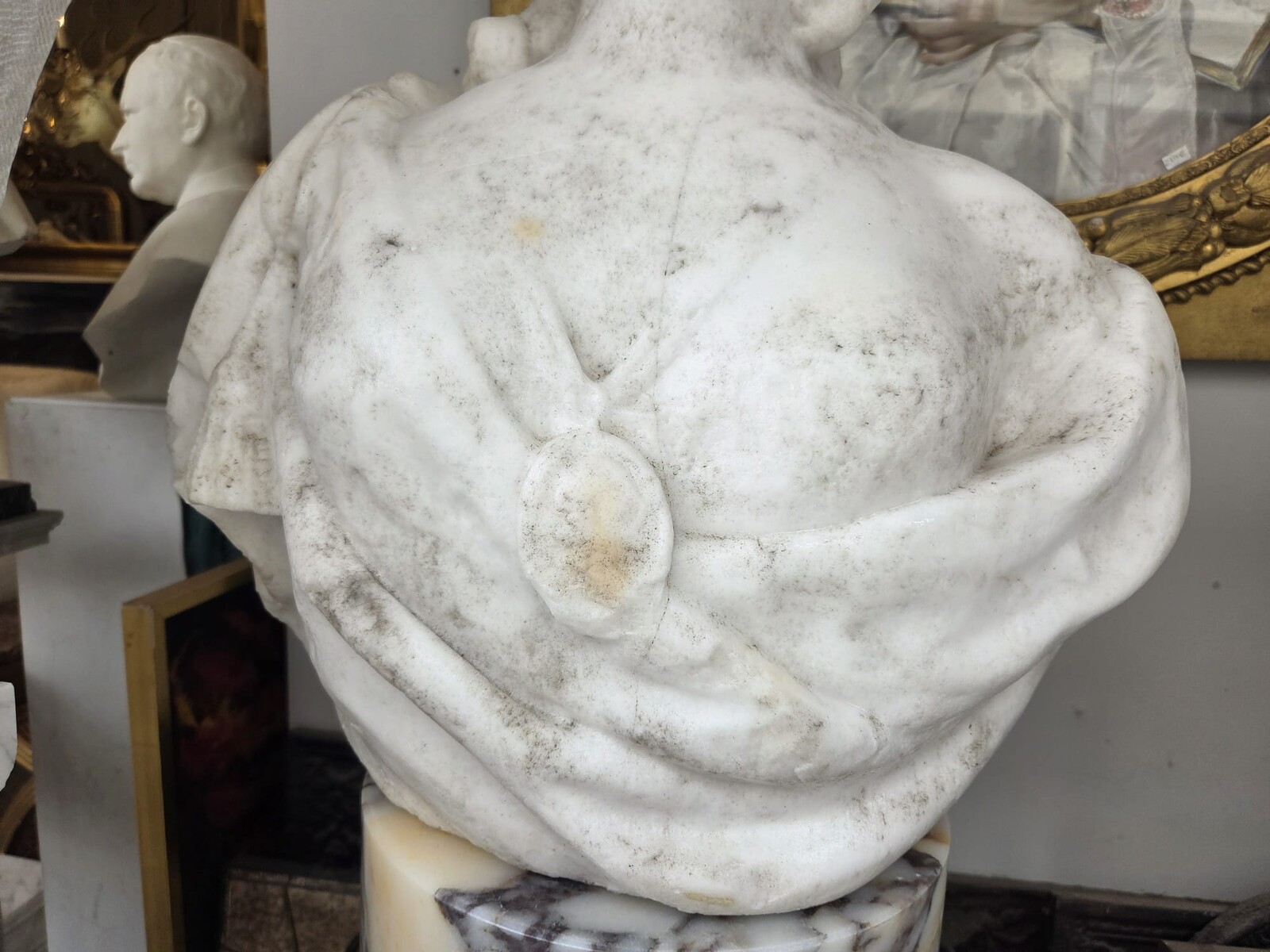 White marble bust of Marie Antoinette, 19th