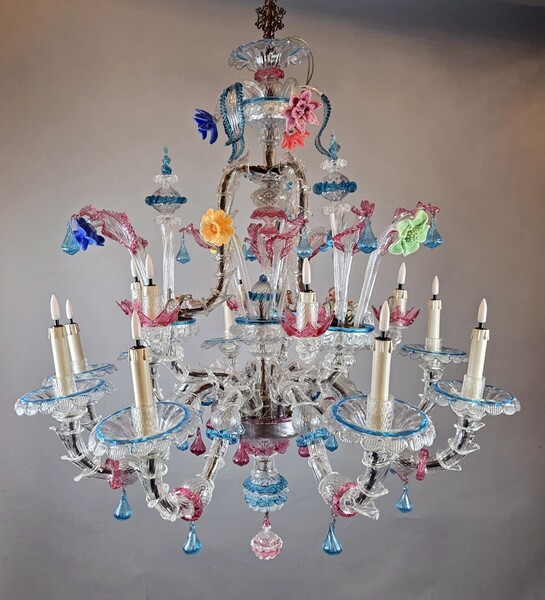 15-light Murano chandelier
