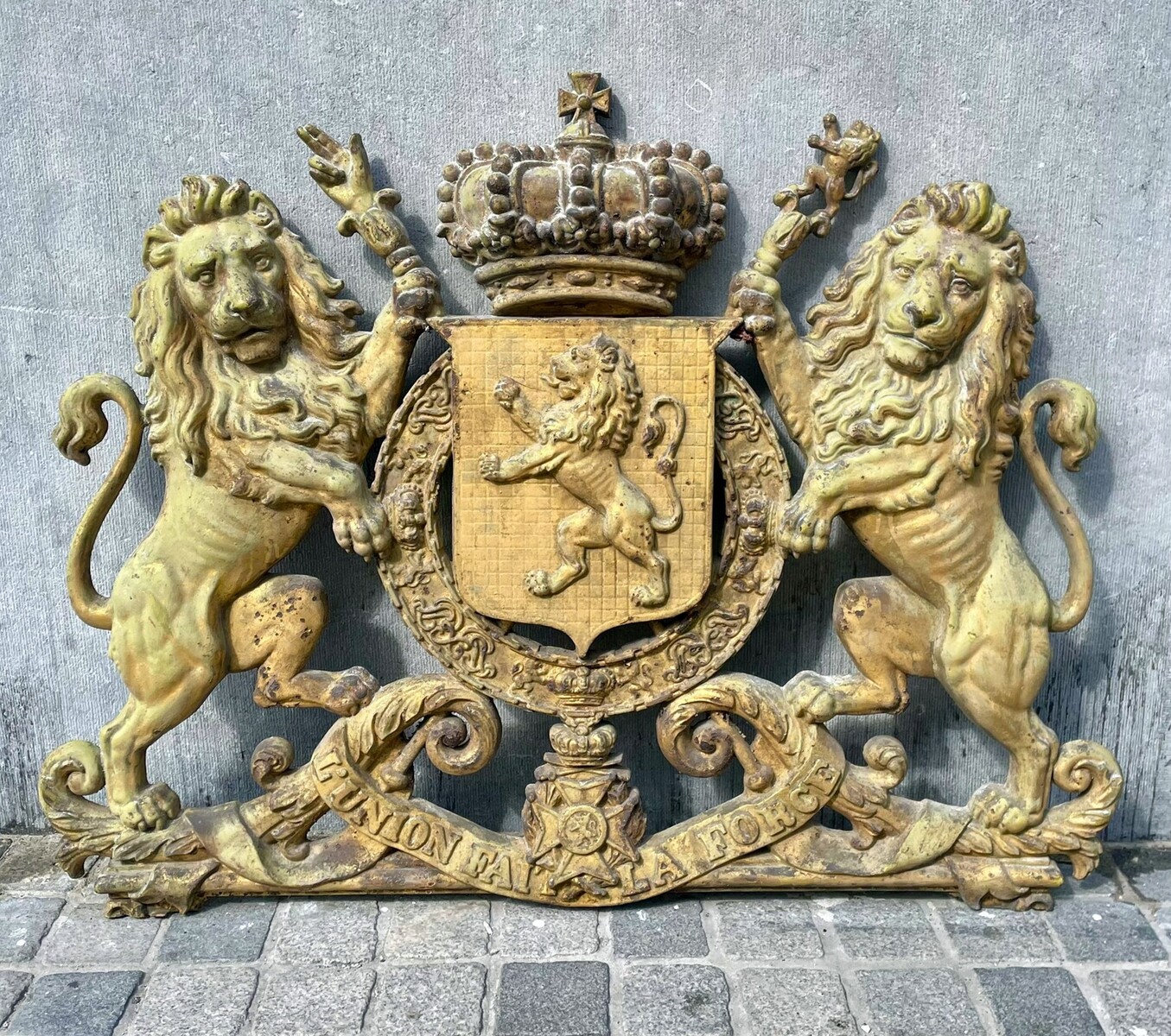19th century cast iron coat of arms