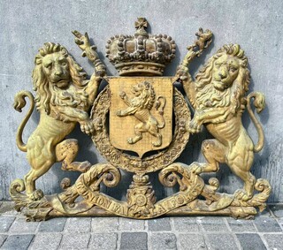 19th century cast iron coat of arms