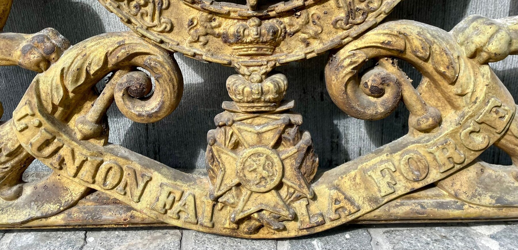 19th century cast iron coat of arms
