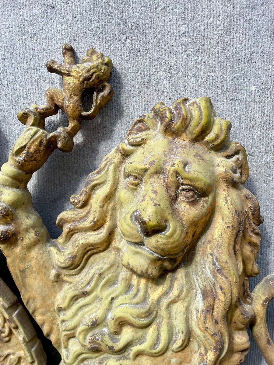 19th century cast iron coat of arms
