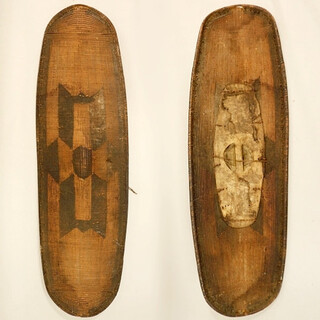 2 War Shields of the Azande People in the DRC - Mid-19th Century
