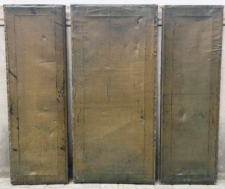3 Chinese panels, 19th