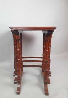 3 fruitwood nesting tables
