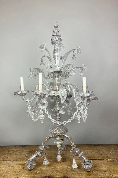 6-arm candelabra in Murano glass, 20th century