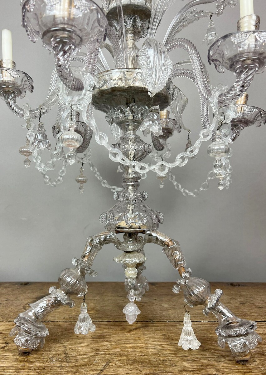 6-arm candelabra in Murano glass, 20th century