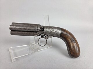 A 4-barrel pistol by Mariette, Liège, circa 1845