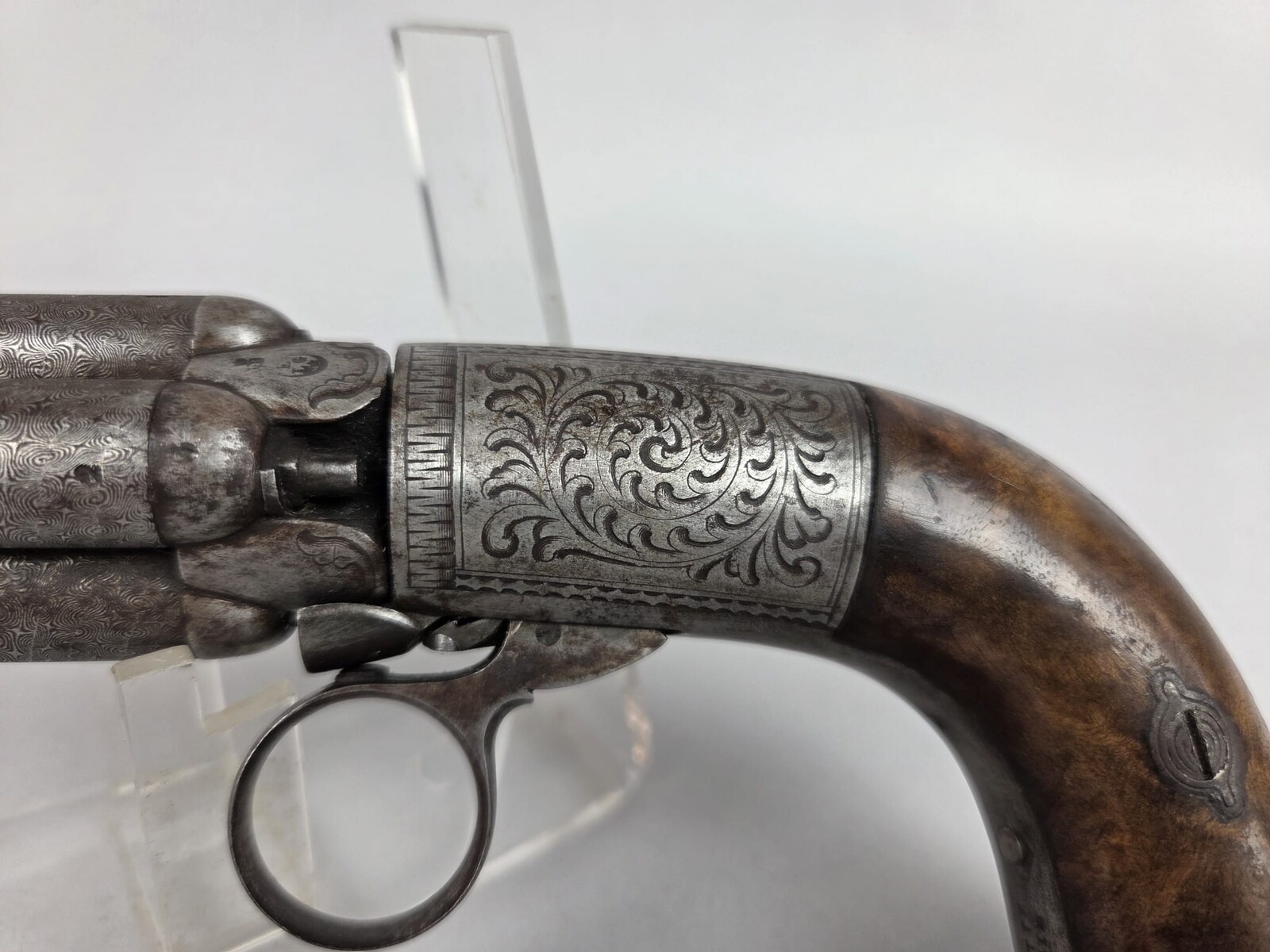 A 4-barrel pistol by Mariette, Liège, circa 1845