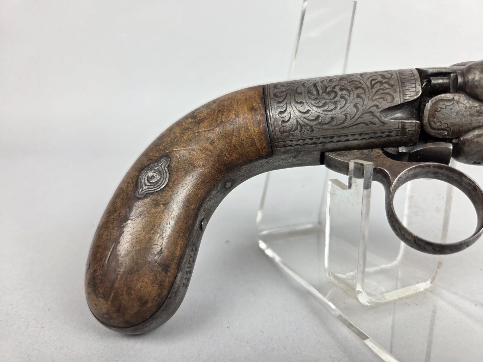 A 4-barrel pistol by Mariette, Liège, circa 1845