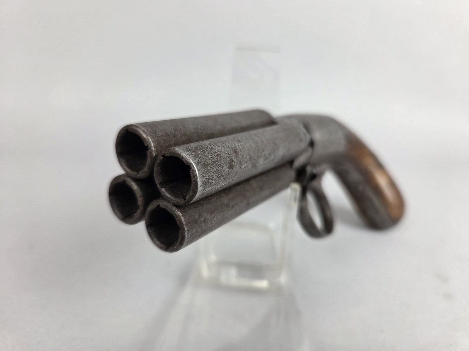 A 4-barrel pistol by Mariette, Liège, circa 1845