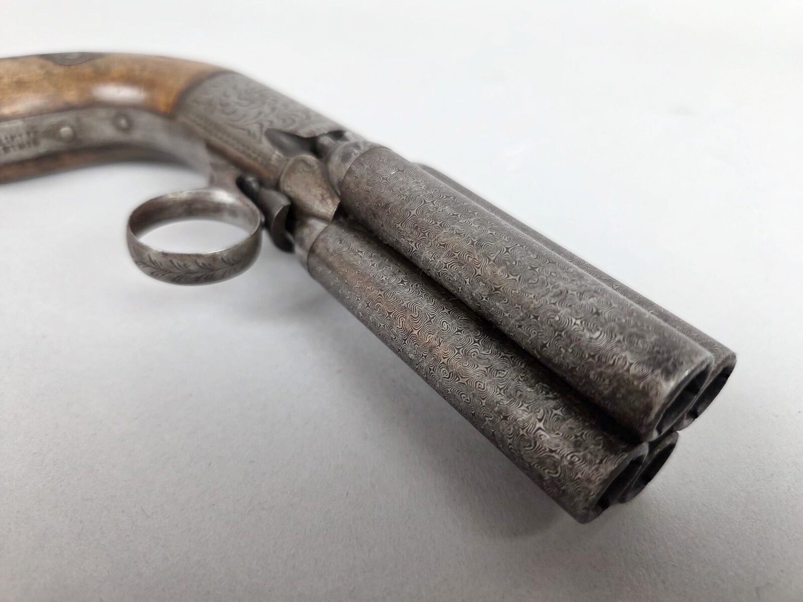 A 4-barrel pistol by Mariette, Liège, circa 1845