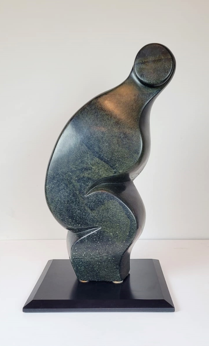 Abstract serpentine sculpture - sonwet murombed - circa 1960 - semi-precious stone