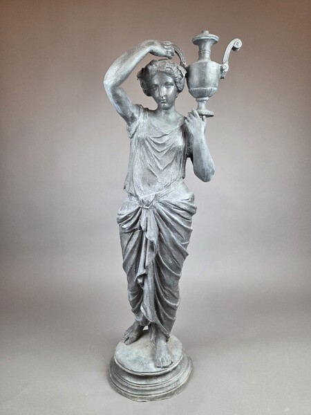 Antique-style lead statue, late 19th-early 20th century
