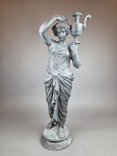 Antique-style lead statue, late 19th-early 20th century
