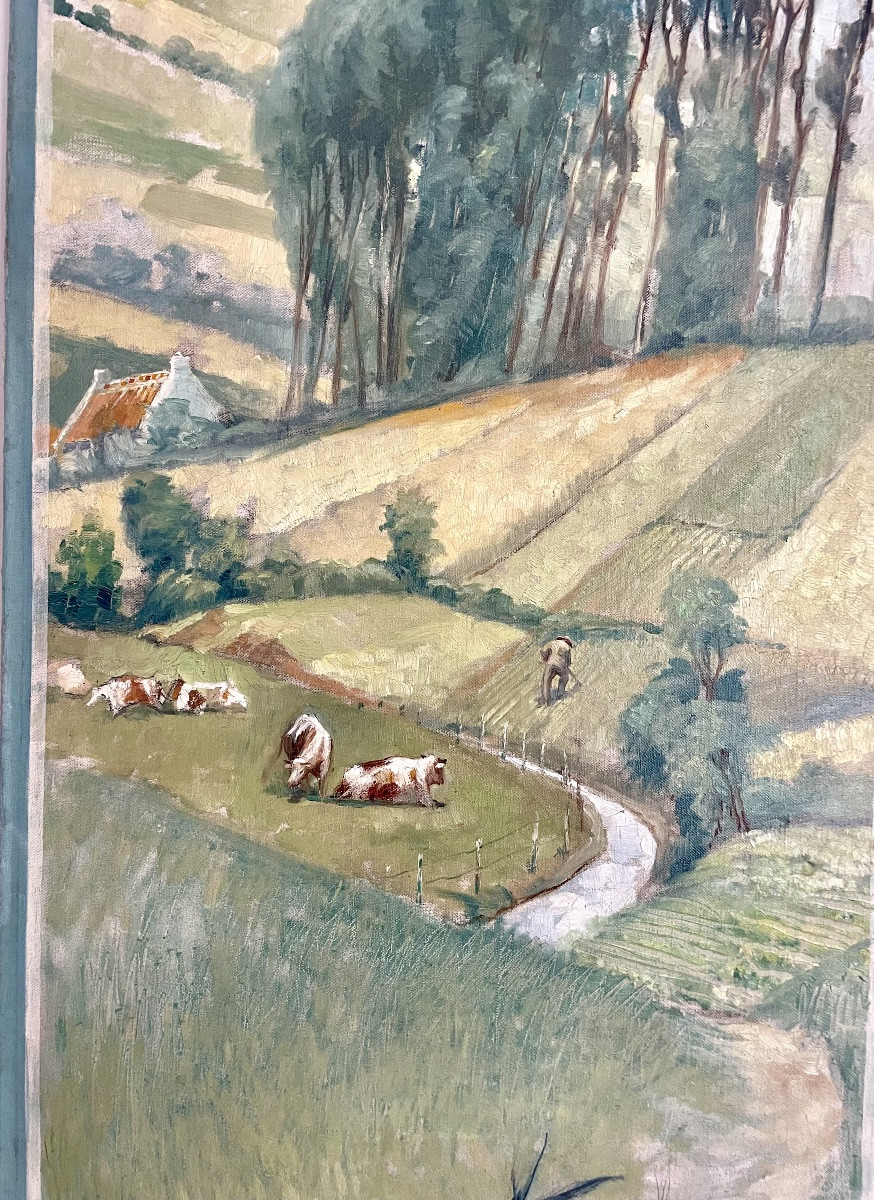 Anto Carte (1886-1954), The Four Seasons, Quadriptych, Hst, Signed, 1906, 199x166 Cm