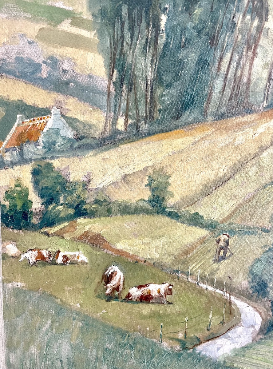 Anto Carte (1886-1954), The Four Seasons, Quadriptych, Hst, Signed, 1906, 199x166 Cm