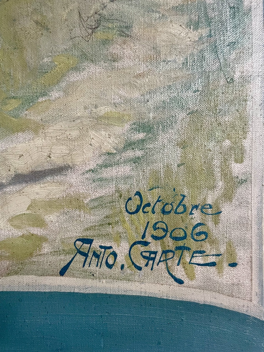 Anto Carte (1886-1954), The Four Seasons, Quadriptych, Hst, Signed, 1906, 199x166 Cm