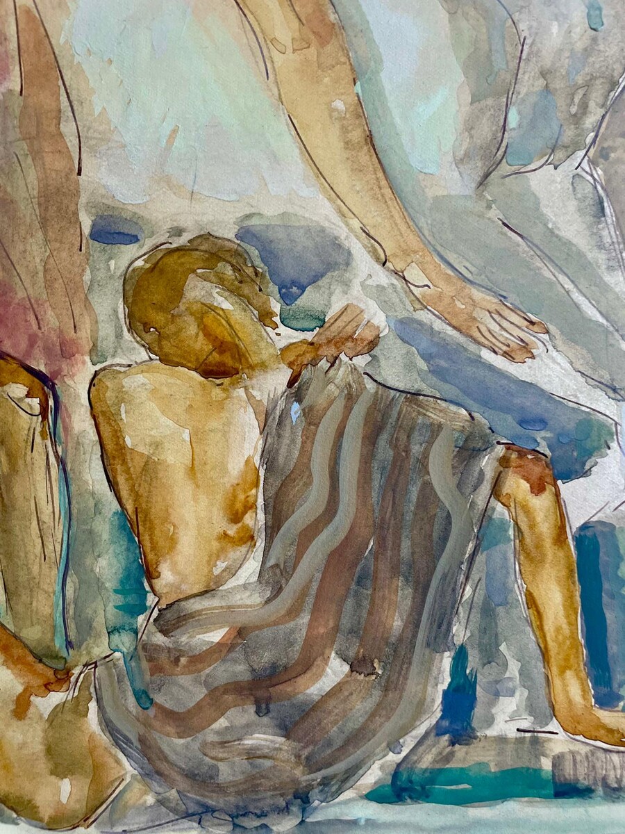 Anto Carte (1886–1954), watercolor on paper, signed, Saint-Martin, ca. 1915, 45x54 cm (60x70 cm).