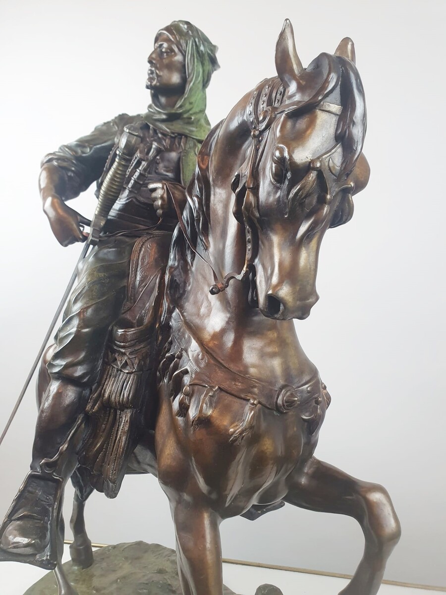Antoine-Louis Barye, bronze sculpture with 3 patinas 