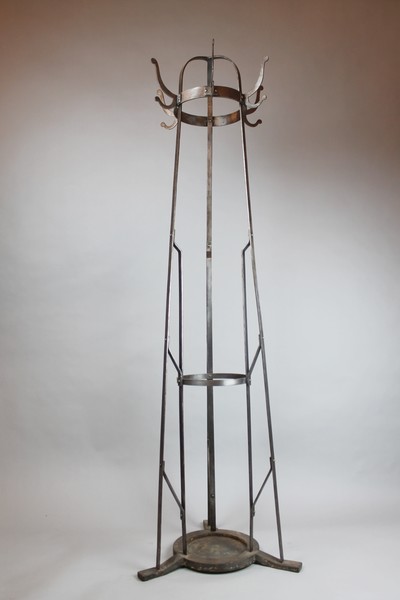 Art and Crafts iron coat rack