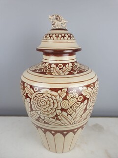 Art Deco ceramic vase - Saint Ghislain - Emile Lombart - 1930