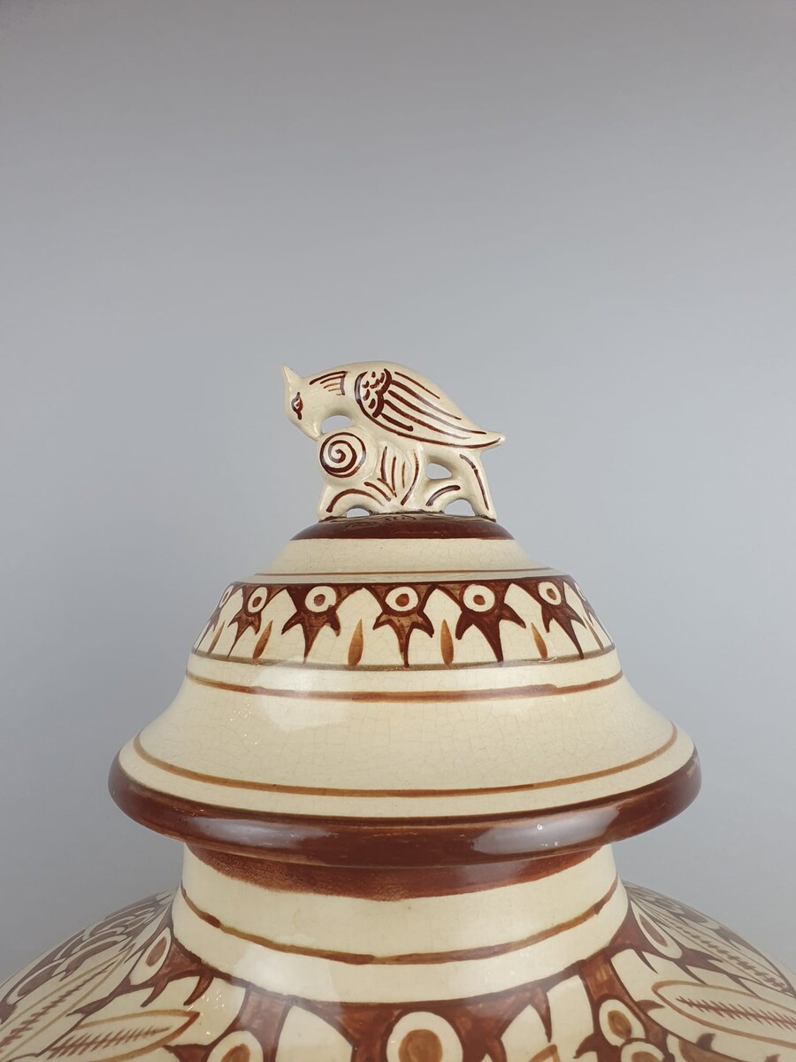 Art Deco ceramic vase - Saint Ghislain - Emile Lombart - 1930