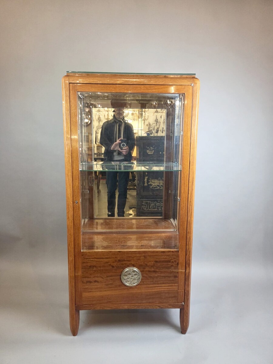 Art Deco display case in Bubinga wood, circa 1920