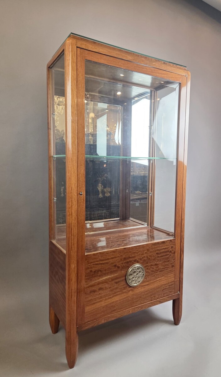 Art Deco display case in Bubinga wood, circa 1920