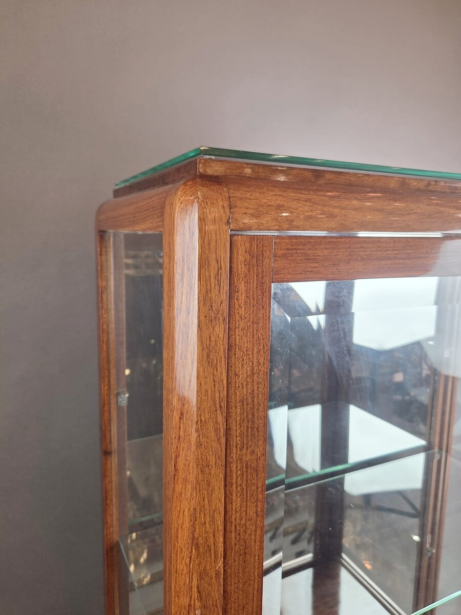Art Deco display case in Bubinga wood, circa 1920