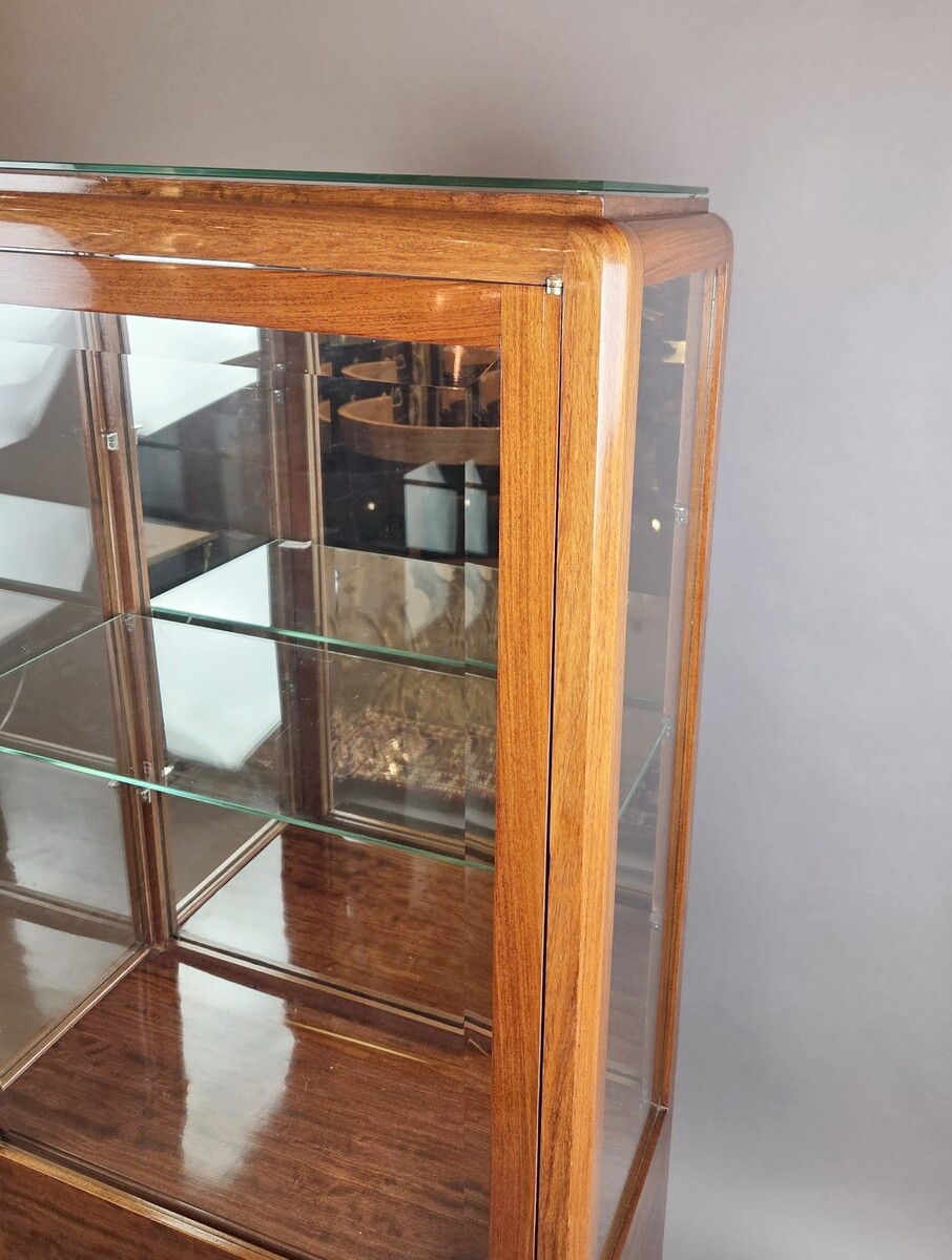 Art Deco display case in Bubinga wood, circa 1920