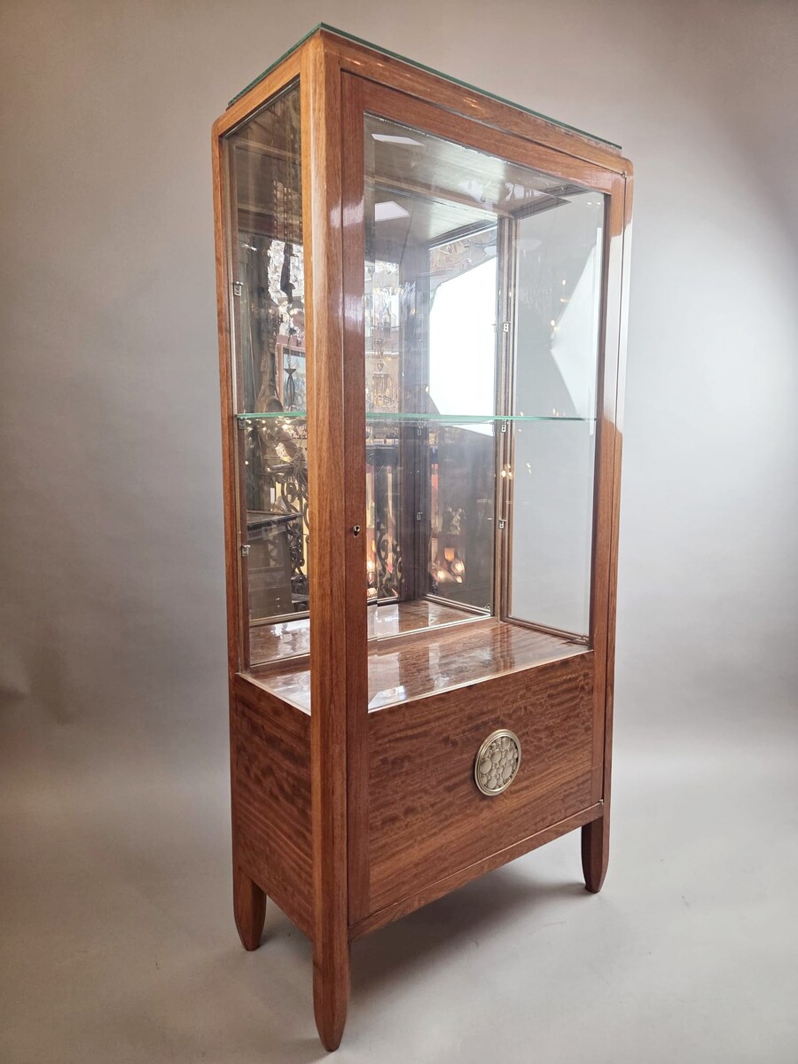 Art Deco display case in Bubinga wood, circa 1920
