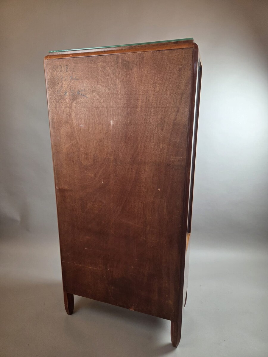 Art Deco display case in Bubinga wood, circa 1920