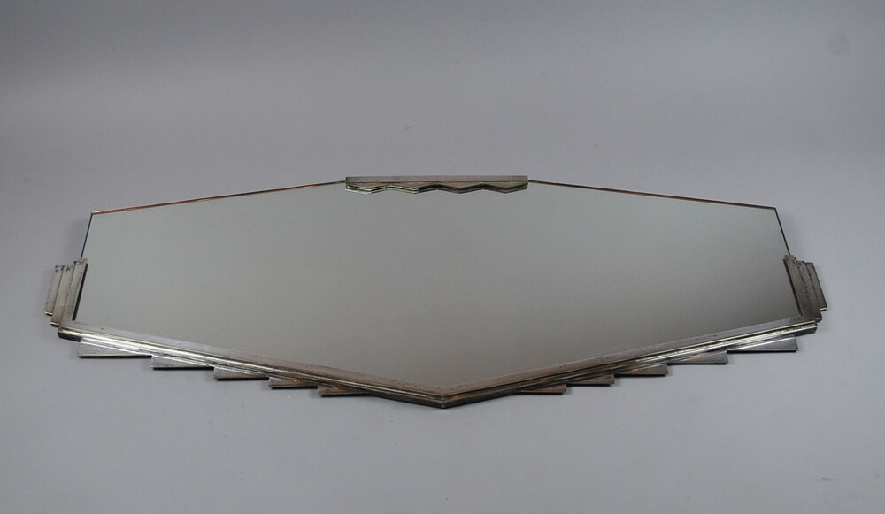 Art Deco mirror in chromed metal